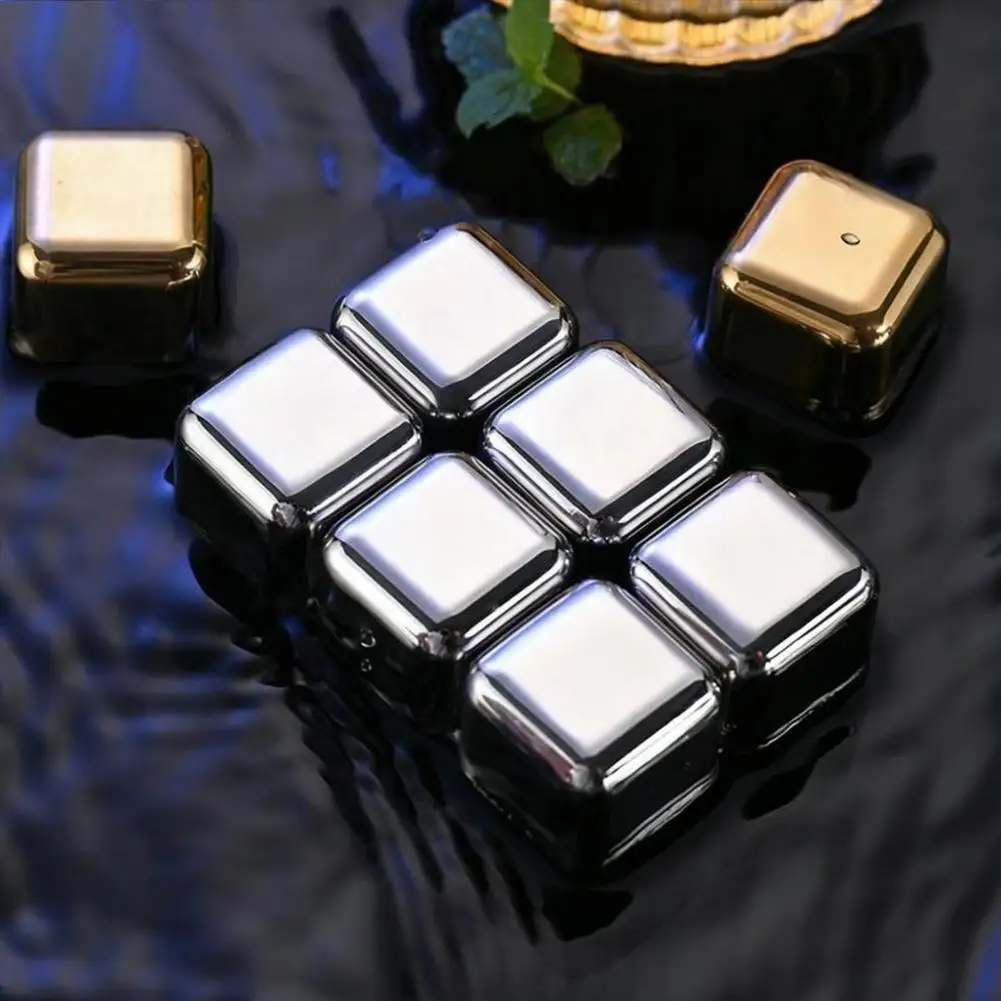 الفولاذ المقاوم للصدأ مكعبات الثلج مجموعة قابلة لإعادة الاستخدام تقشعر لها الأبدان الحجارة ل ويسكي النبيذ النبيذ التبريد مكعب تقشعر لها الأبدان روك حفلة بار أداة