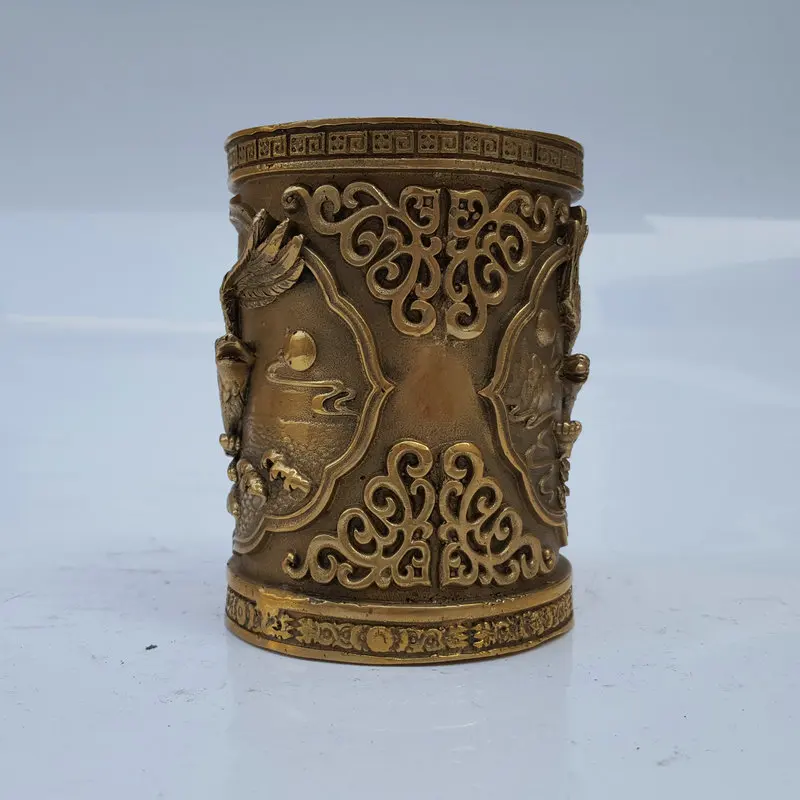 Handmade pure copper eagle , creative pen holder for promotional gifts
