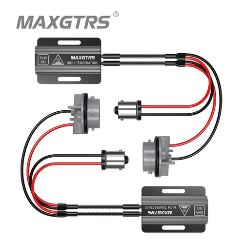Imagen 1 del producto Resistencia de coche Canbus BA15S 1156 1157 PY21W 7443 7440, luz LED, resistencia de carga sin errores, cancelador de advertencia, decodificador, accesorios