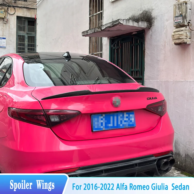 

For 2015-2023 Alfa Romeo Giulia Rear Trunk Lid Spoiler Lip Wings ABS Material Black Car Parts Tuning BodyKit Accessories Styling