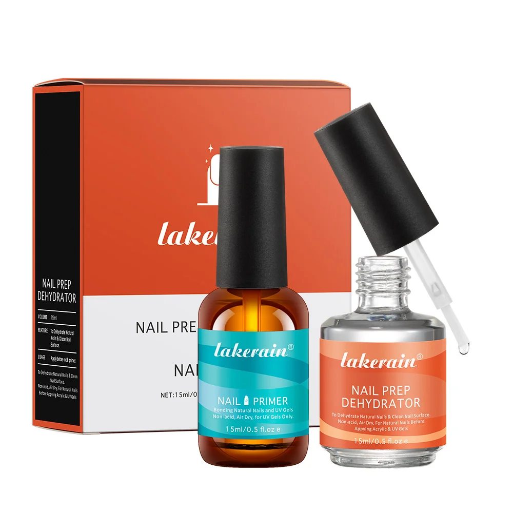 

Nail Primer Fast Air Dry Prep Dehydrator For Nail Soak Off Base Primer Gel First Nails Gel for 2Pcs 15ml Manicure Tools