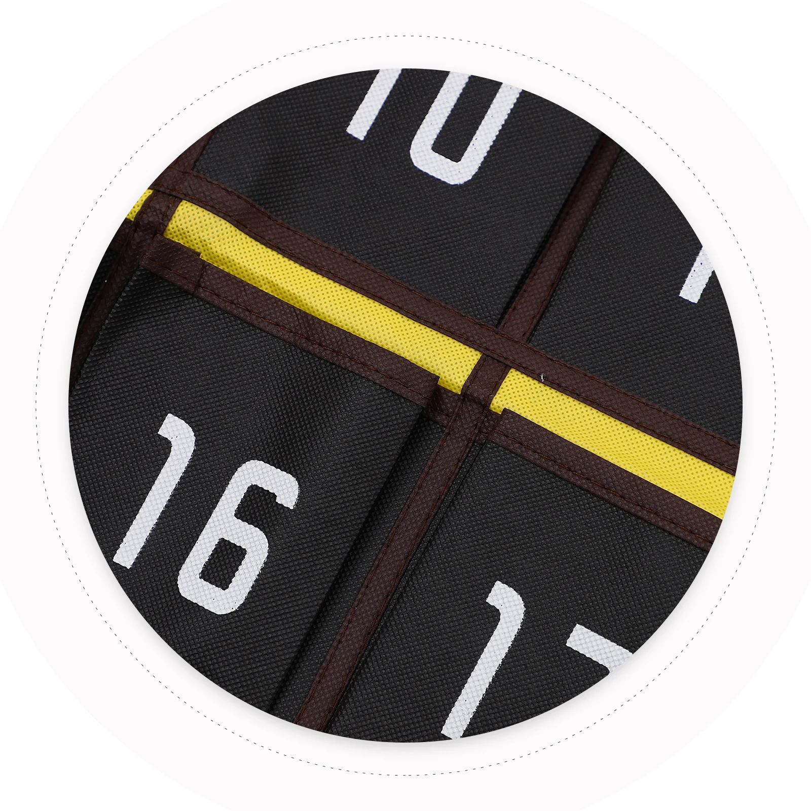 

Classroom Door Phone Storage Bag 30 Pockets Yellow Black Non woven Hanging Wall Pocket Chart Cell Phones Numbered Easy Find