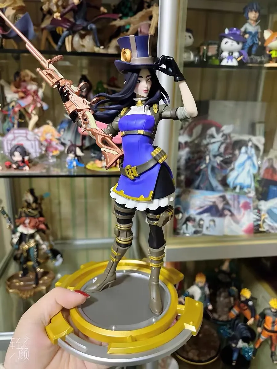 

In Stock Original LOL CAITLYN UNLOCKED Medium Sculpture Game Piece Action Anime Figure Model Toys Collection Doll Gift