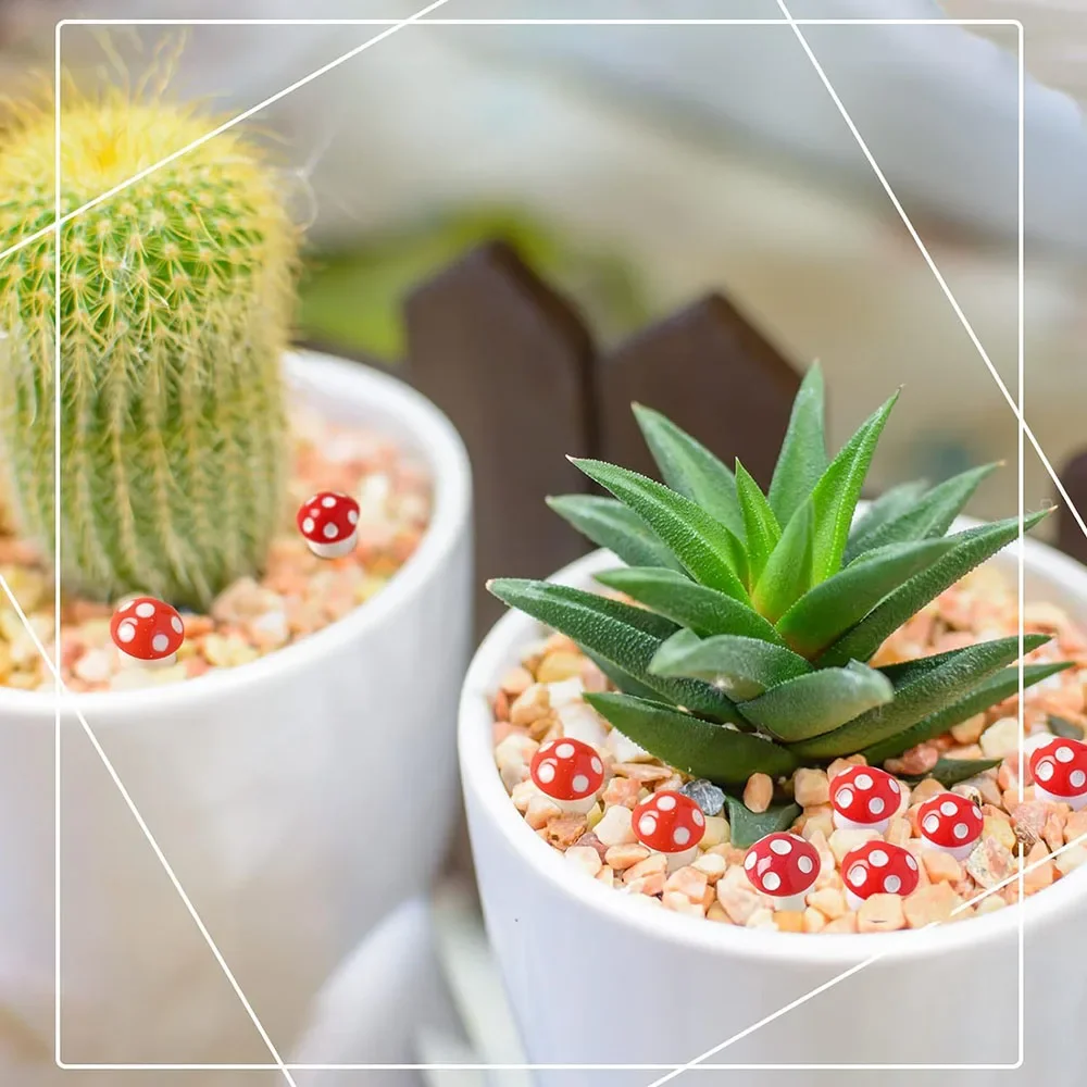Minúsculo Resina Mini Cogumelos, Figurinhas em miniatura para Micro Jardim, Terrário Paisagem Artesanato, Dollhouse Decoração, 50Pcs