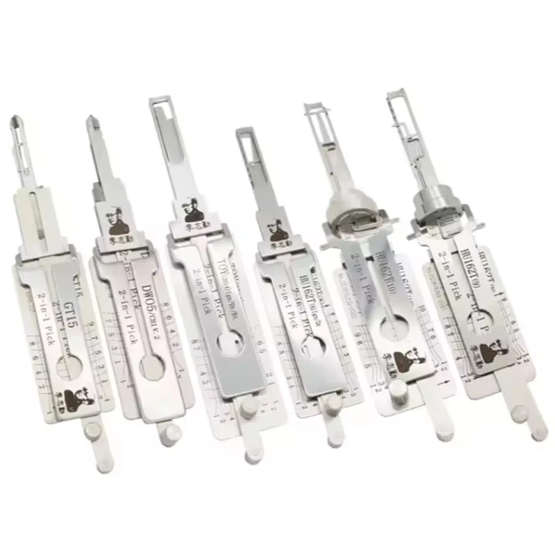 أداة Lishi 2 IN1 HU66 HU100 HU100R HON66 HU101 HU64 HU92 أداة فتح الباب التلقائي أداة اختيار Lishi #6