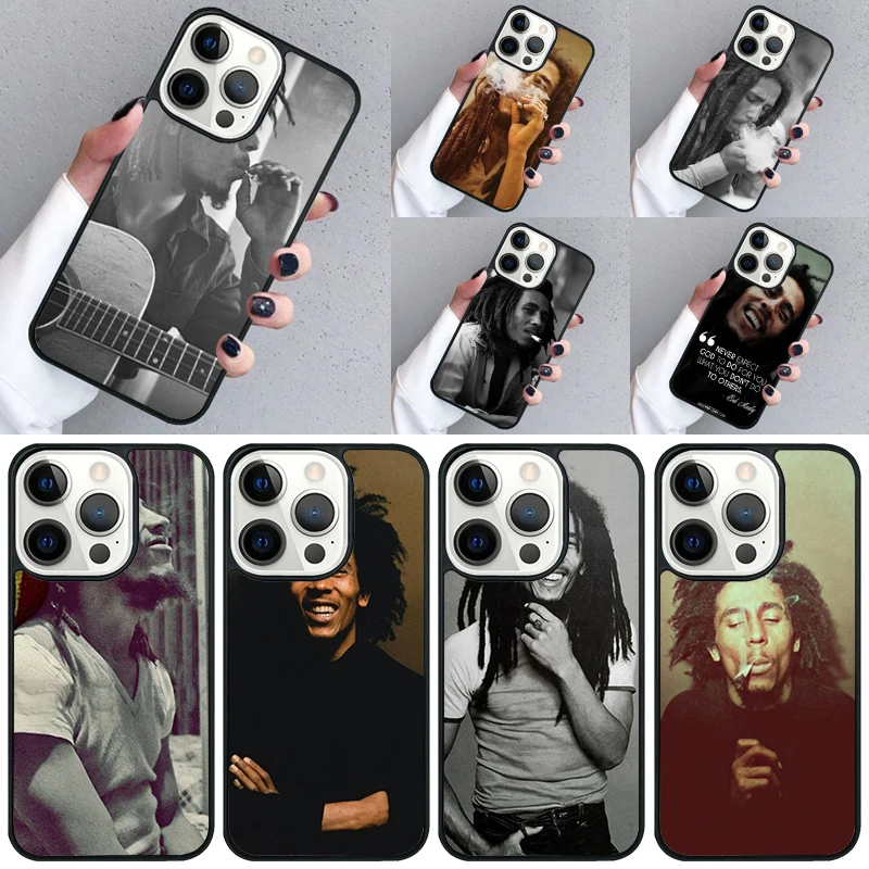 Reggae Singer Bob Marleys Phone Case For iPhone 16 15 13 14 Pro Max 11 12 Mini Plus 2022 XR XS MAX Shell Cover coque