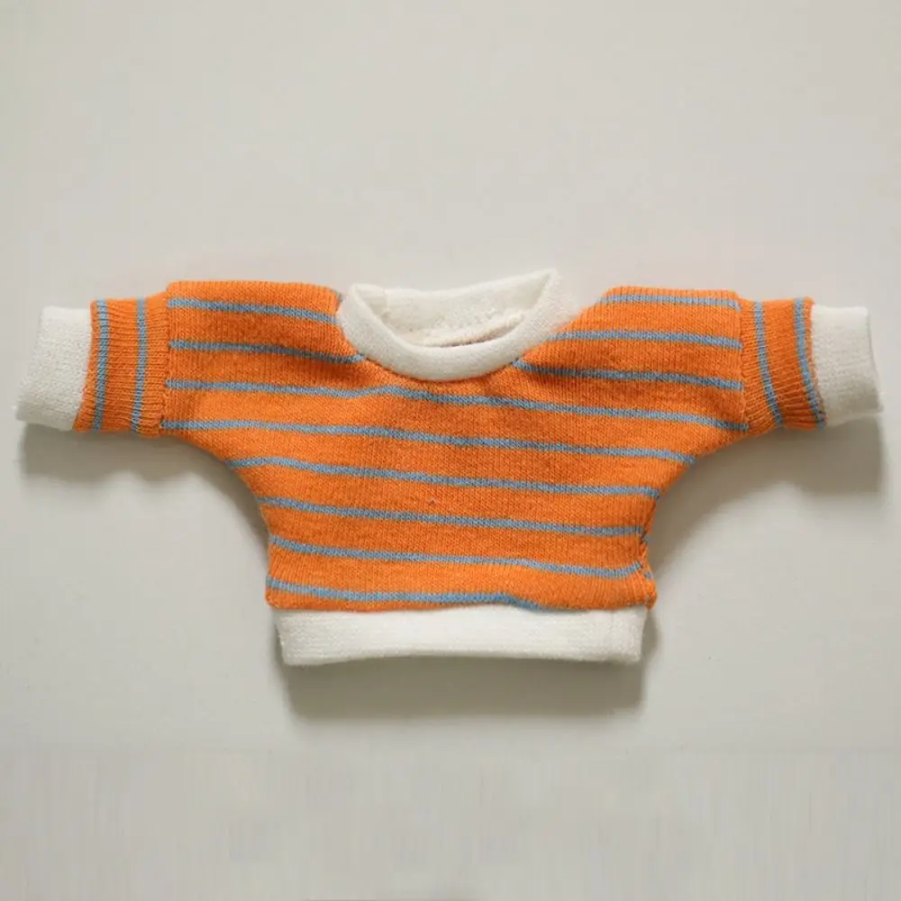 

Cotton Doll Clothes Undershirt Solid Color Stripe Plush Doll Clothes 15cm High Quality Sweater No Attributes Doll Clothes