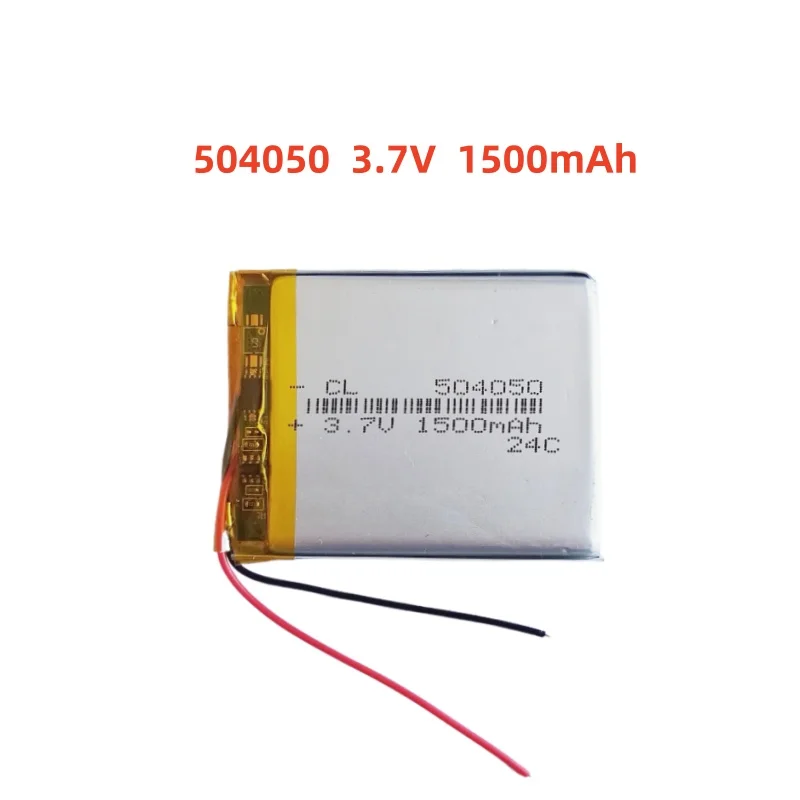 3.7V 1500mAh 5.55Wh Li-Polymer Li Lithium Battery 504050 Lipo 3-Wires Thermistor For GPS Bluetooth Speaker DashCam Car Camera