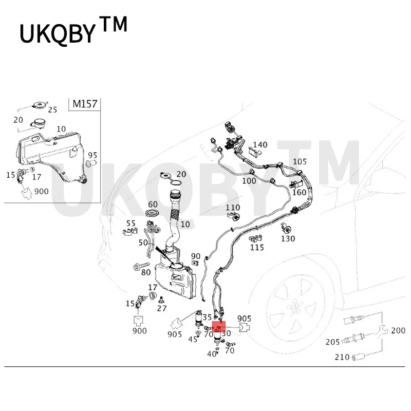 1648690421 Car wiper motor Water jet motor ML350 ML450 ML500 GL350 GL450mer ced es-be nzGL550 Windshield washer Cleaning pump