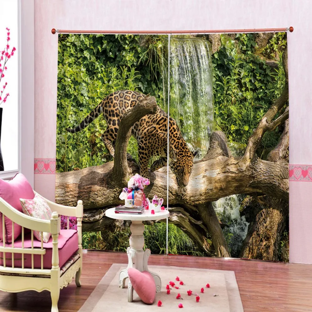 forest curtains tree curtain European 3D Curtains angel design Curtains For Living Room Bedroom