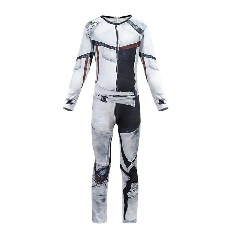 بوي أحفاد 3 كارلوس بذلة شعر مستعار تأثيري حلي ثلاثية الأبعاد مطبوعة Zentai دعوى الطفل حفلة عيد ميلاد هالوين ازياء للأطفال