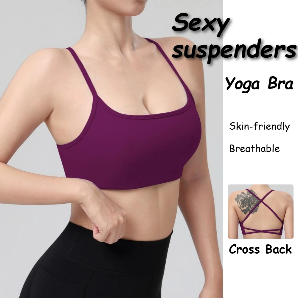 Super Soft Fabric Back Cross Sports Bra Fitness Top Women's High-quality Yoga Clothes Women's Fitness Running Bra