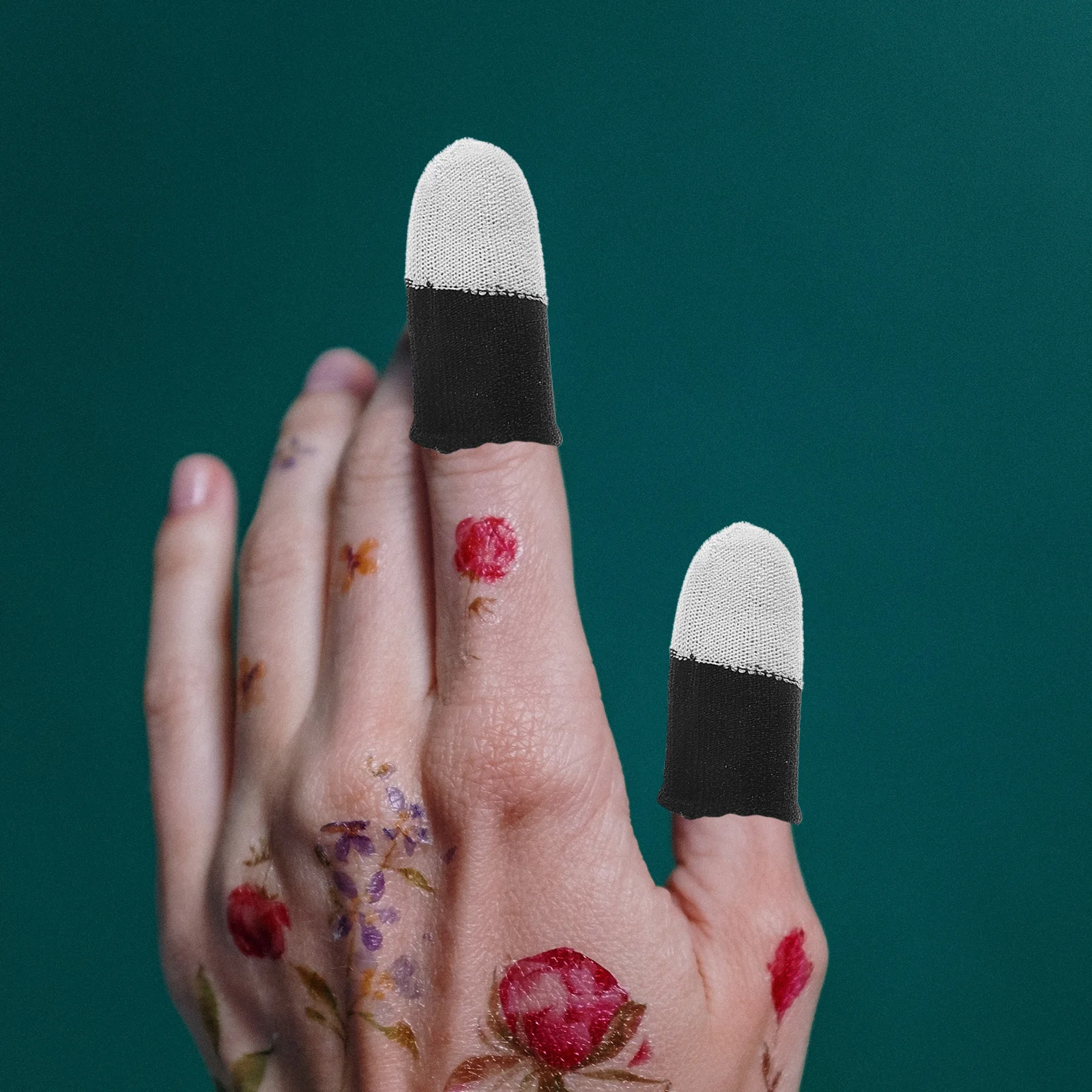 20 قطعة أكمام إصبع الألعاب تنفس المضادة للعرق الإبهام يغطي للهاتف المحمول شاشة تعمل باللمس عملية سلسة رقيقة جدا المزدوج #4