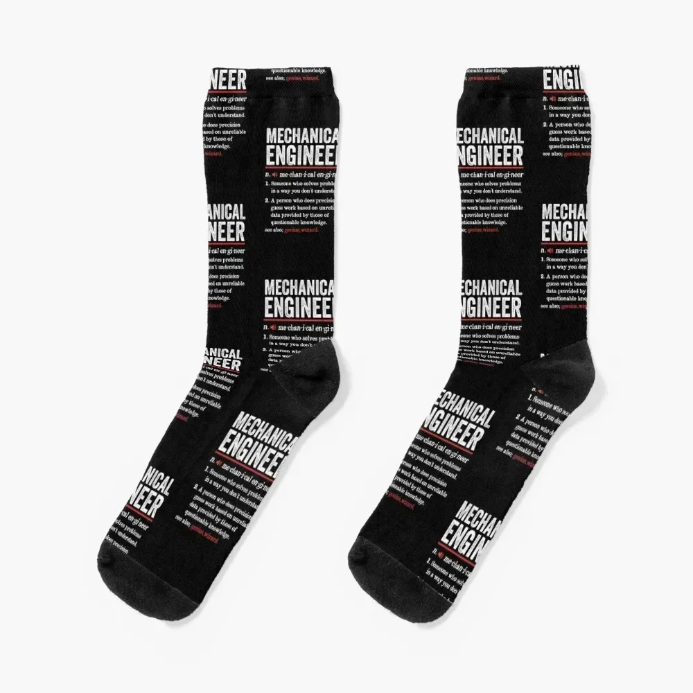Mechanical Engineer Funny Definition: Mechanical Engineering Gift - Automobile Mechanic Socks hockey Men Socks Women's