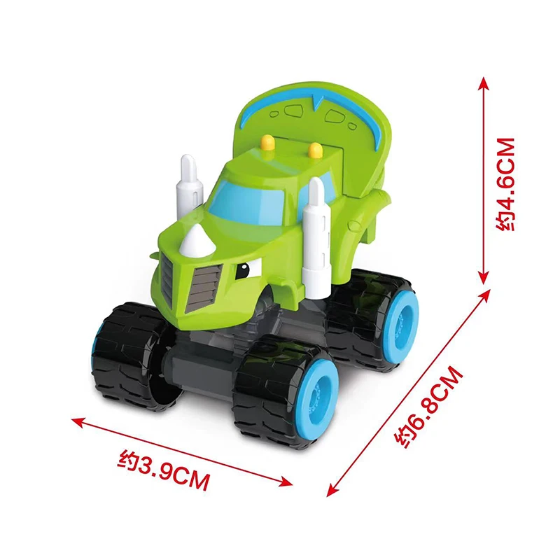 Blaze Monster Machines Anime Figure Plastic/Alloy Deformed Robot 4PCS Glissade Car Toy Model Kids Toys Children Christmas Gifts