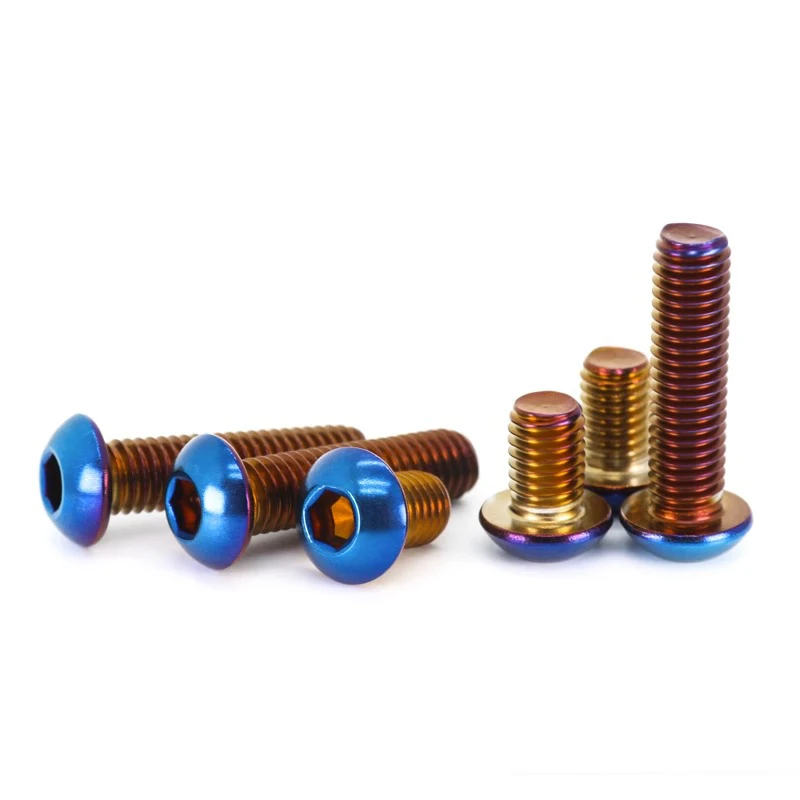 

Титановые синие винты с шестигранной головкой из нержавеющей стали 304, грибные (полукруглые) болты для мотоциклов/электронных велосипедов