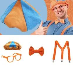 4Pcs/Set New Be Like Engineer Dress Up! Role Play Costume Hat Glasses Suspenders BowKnot Tie