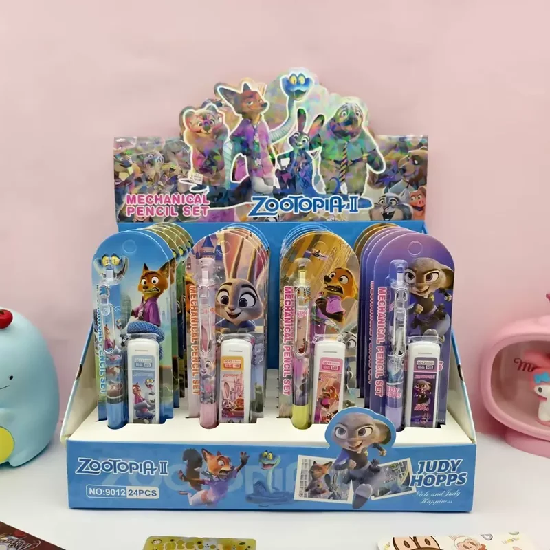 

Zootopia 2 Automatic Pencil Set 0.5 Cartoon With Cartoon With Refill Judy Nick Cute Stationery Pen Student Back-To-School Gift