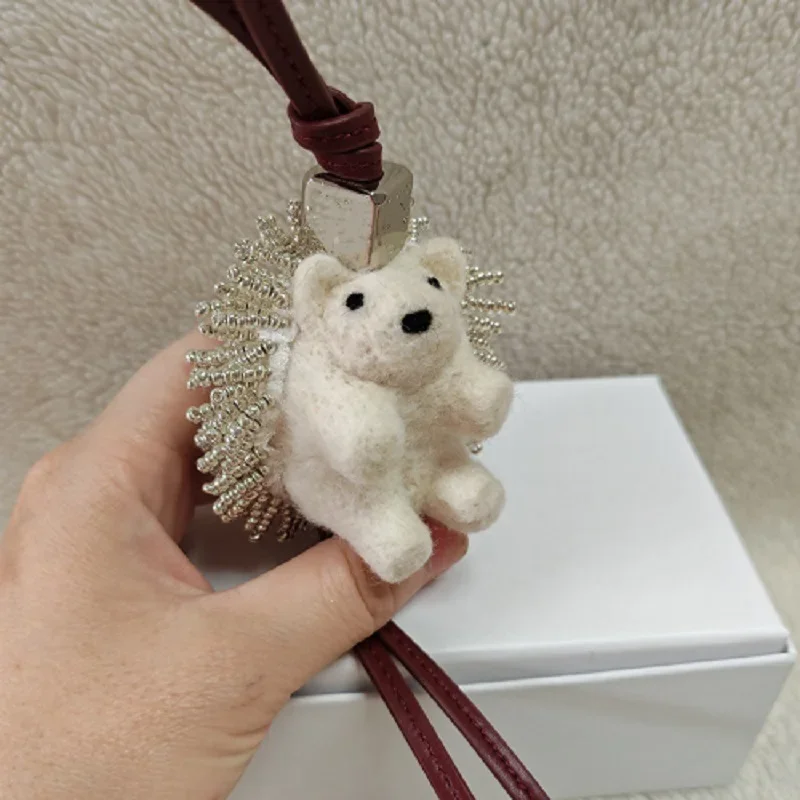 

Artisan Felted Animal Keychain - Premium Koala/Squid/Prairie Dog Set, Luxury Car Hanging Decor