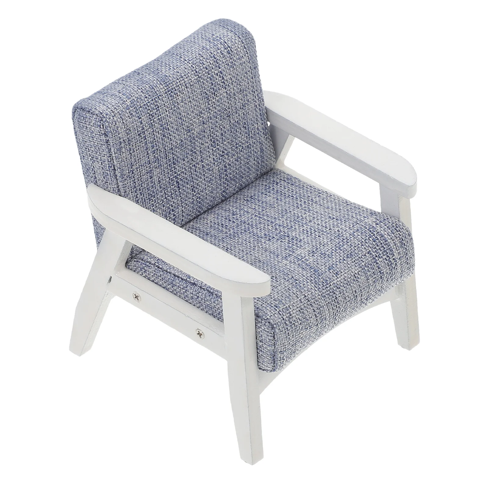 Armchair Mini Dollhouse Sofa Individual Small 700X650X630CM Cloth Wood Couch Accessories Tiny Furniture Supplies