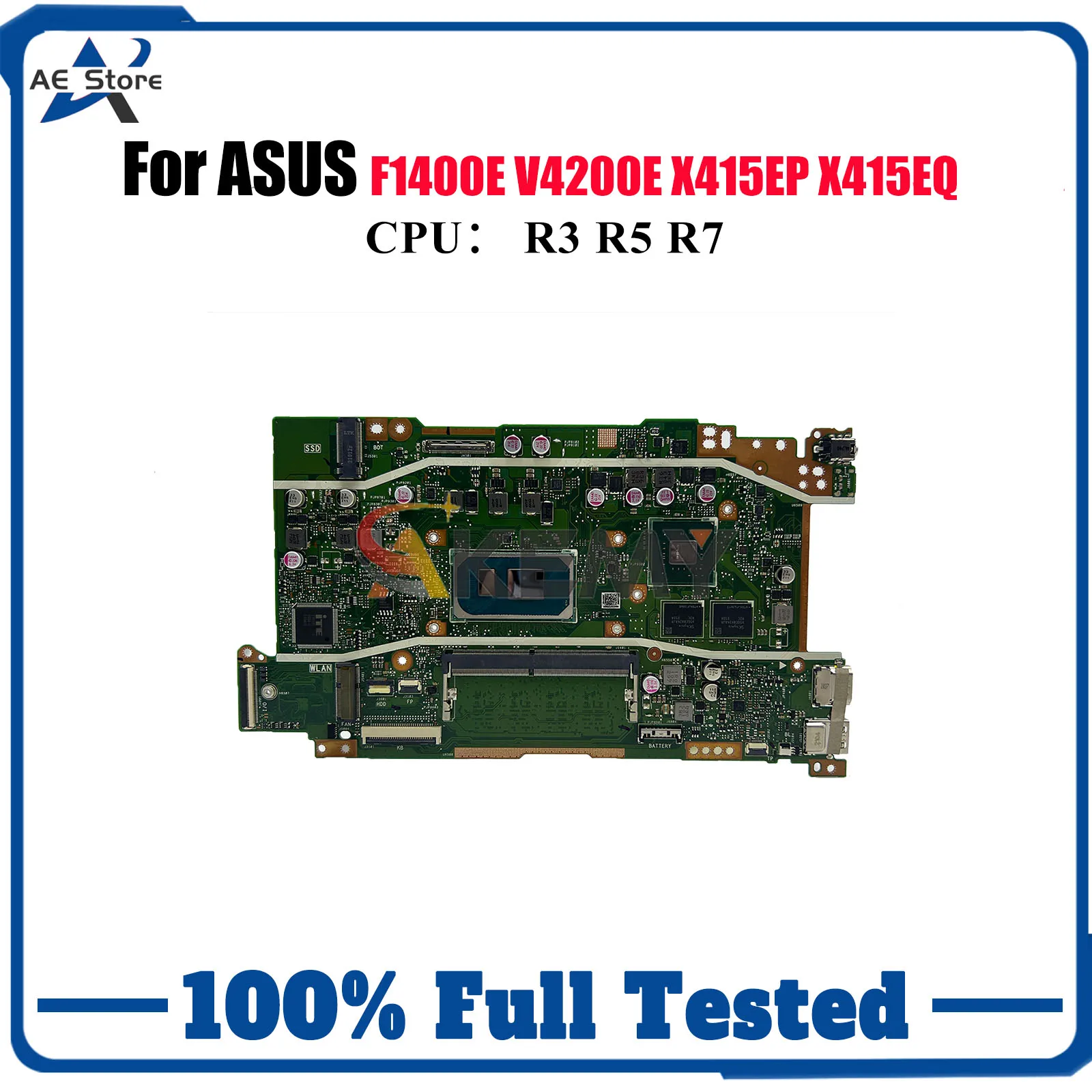 

X415EP Материнская плата для ноутбука ASUS VivoBook X415EP X415E F1400E F1500E V4200E X415EQ V5200E Материнская плата с процессором R3 R5 R7 OK tests