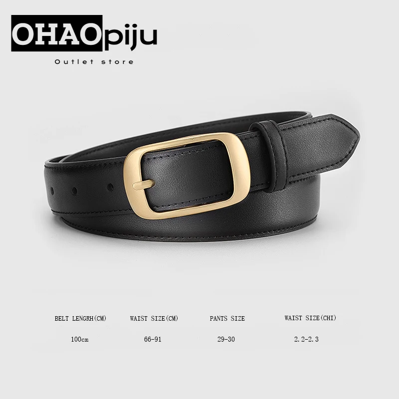 2024 New Multicolor Design Cowhide Buckle Thin Belt For Women Luxury Metal Buckle Designer Brand Women Belt