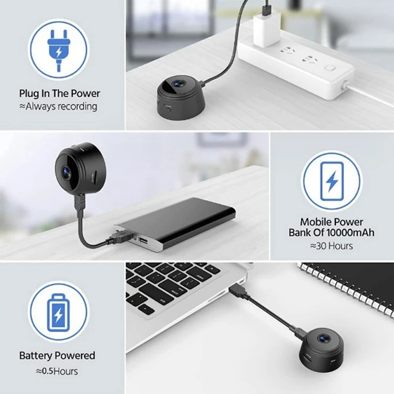 ABFT-3X A9 Mini cámara Wifi 1080P HD VERSIÓN NOCTURNA Mini grabadora de voz Mini videocámaras inalámbricas videovigilancia