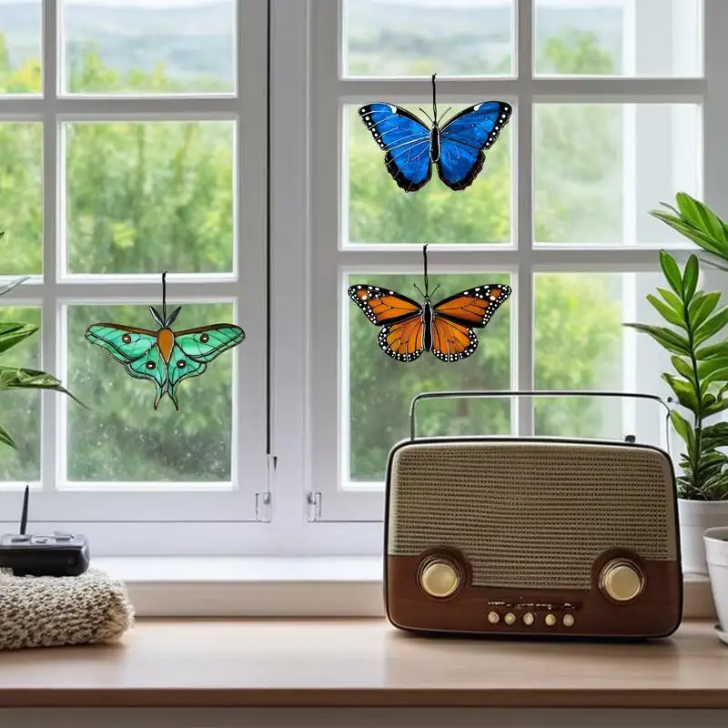 Schmetterling Sonnen fänger Schmetterling hängen Anhänger Ornament für Hausgarten Fenster Vorhang Hochzeit Dekor