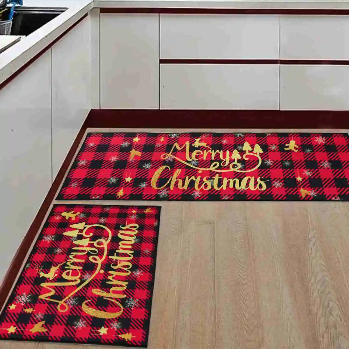 Christmas Floor Mat Doormat Bedroom Bath Toilet Anti Slip Carpet 2024 Merry Christmas Decoration for Home New Year Gift 2025