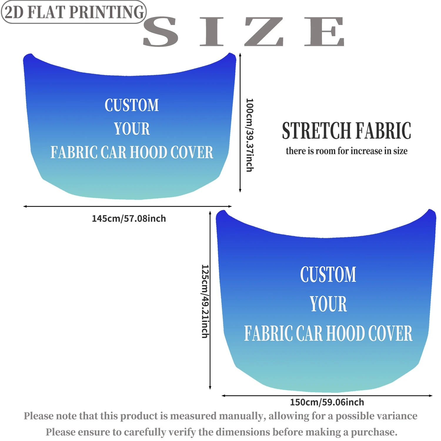 1pc Custom Car Hood Cover, with Elastic Band, Durable Polyester Material, Exquisite Auto Exterior Additions, for Friends Family
