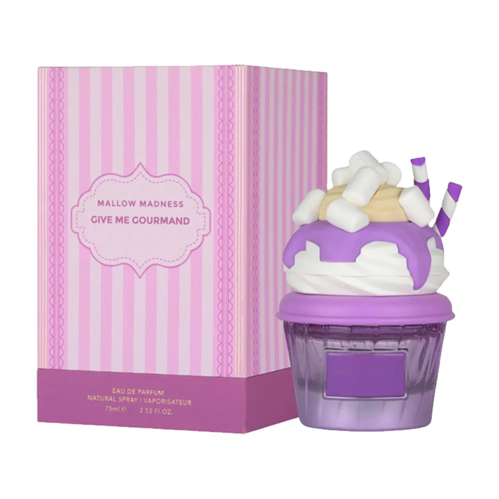 Unisex Fruity Gourmand Eau de Parfum, Marshmallow Cream Fragrance Spray, Cute Milkshake Cupcake Bottle Long Lasting Perfume 75ml