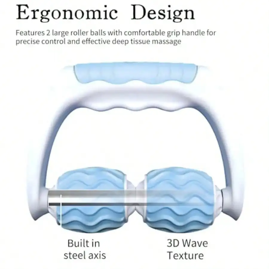 Muscle Massage Roller Deep Tissue Recovery Massage Tool With 2 Balls Body Massager For Neck Shoulder Legs