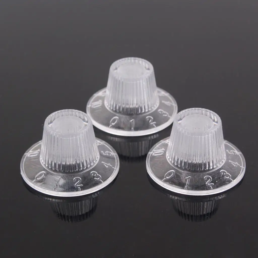 Acrylic Plastic Guitar Parts Transparent Tone Volume Control Knob Amp Amplifier Knob Musical Instrument Accessories for