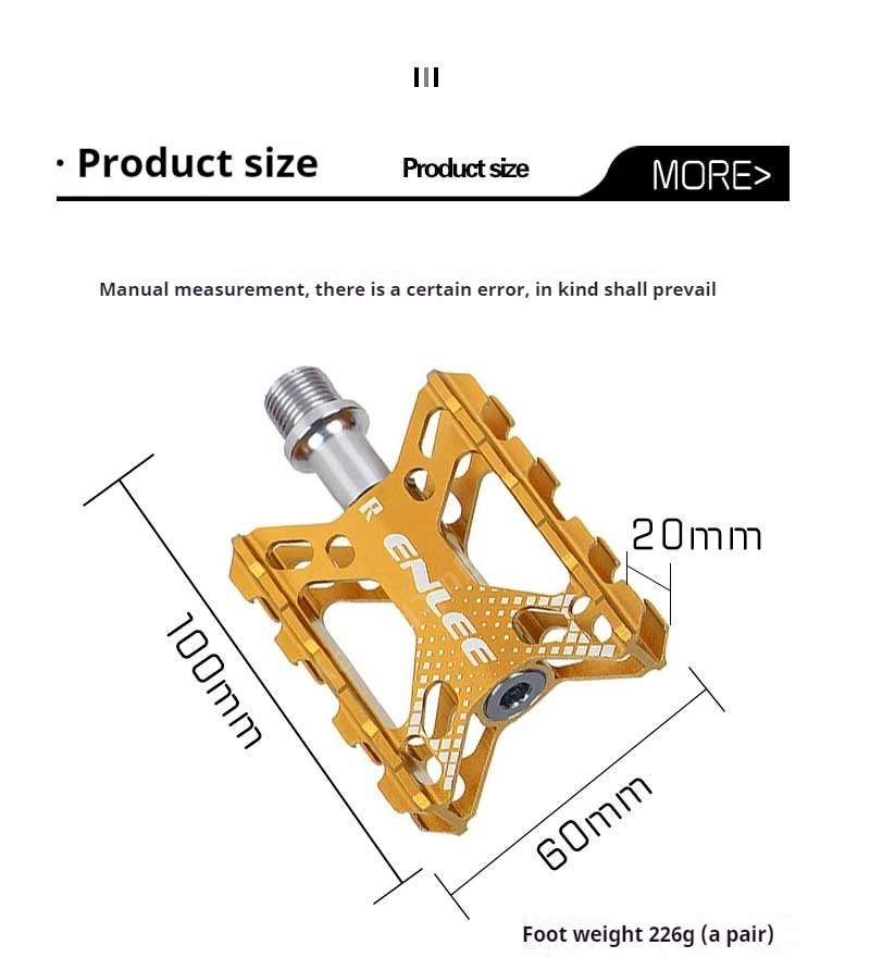 ENLEE Klappbare Fahrradpedale Mountainbike Rennrad Lagerpedale Ultraleichte Pedale aus Aluminiumlegierung Reitzubehör – Detail 9