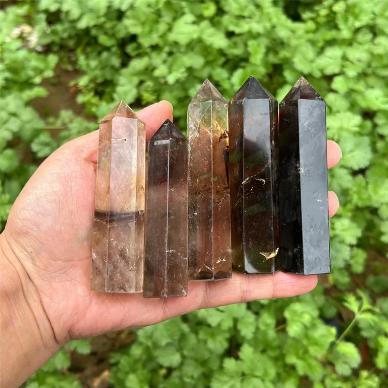 Natural Smoky quartz Obelisk,Quartz Wand,Crystal Tower,Crystal Point,Rock,Reiki Healing,Mineral Specimen,Crystal Gifts 1PC