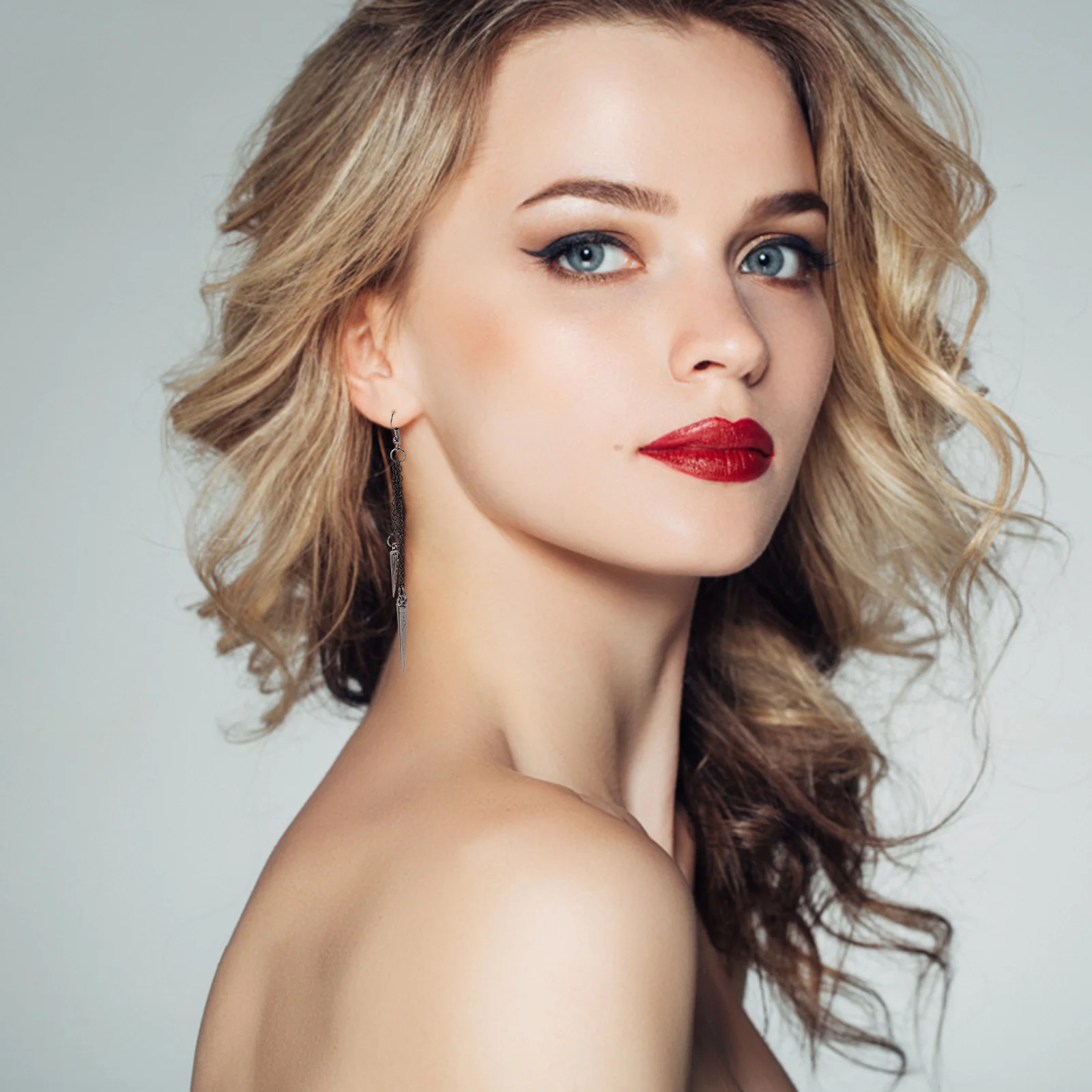 

1Pair Vintage Punk Style Chain Earrings Long Tassel Dangle Gothic Ear Accessories Chain Earring Punk Earrings Ear Accessories