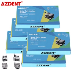 AZDENT 5 scatole staffe dentali bretelle ortodontiche Passive autoleganti MIM monoblocco con tubi buccali MBT/Roth 0.022 345 ganci