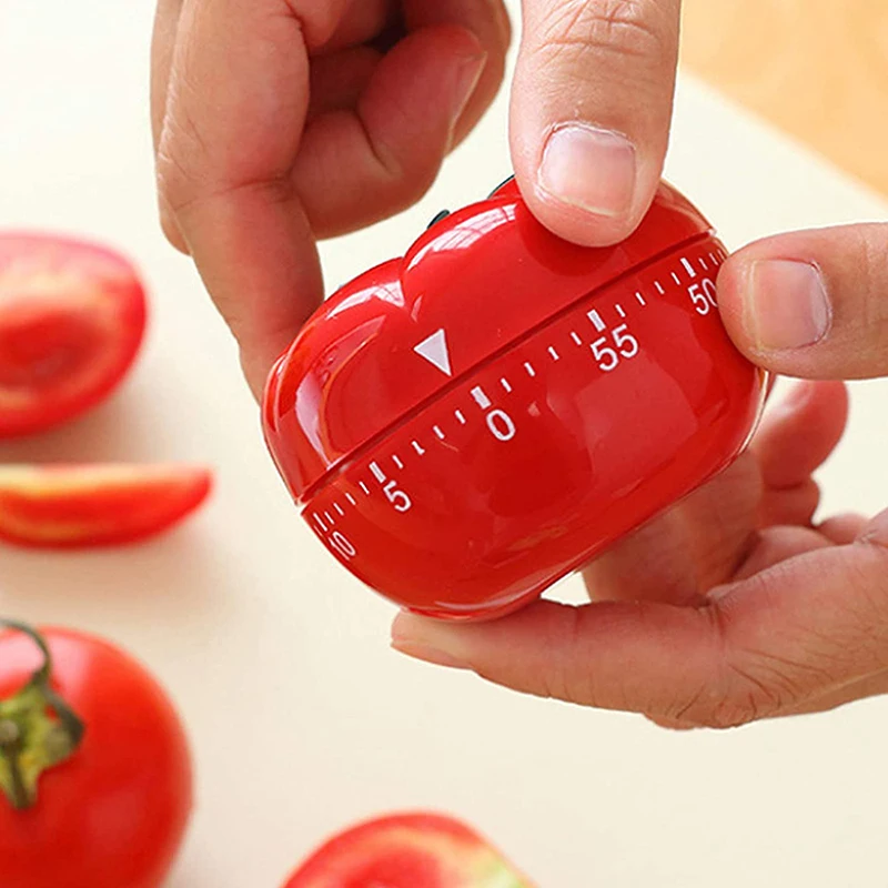 Cute Tomato Shape Kitchen Timer Kitchen Mechanical Wind Up 60 Minutes Timer 360 Degree Rotating Timer Kitchen Cooking Timer