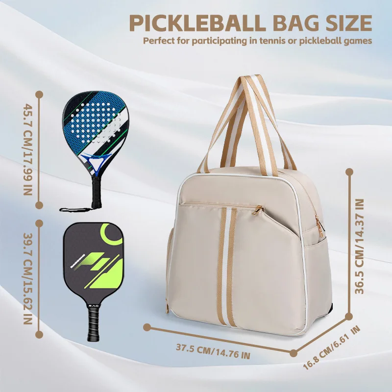 Unisex Pickleball Tote Bag Waterproof Pickleball Padel Badminton Racket Bag Multifunctional Outdoor Handheld Gym Sports Yoga Bag