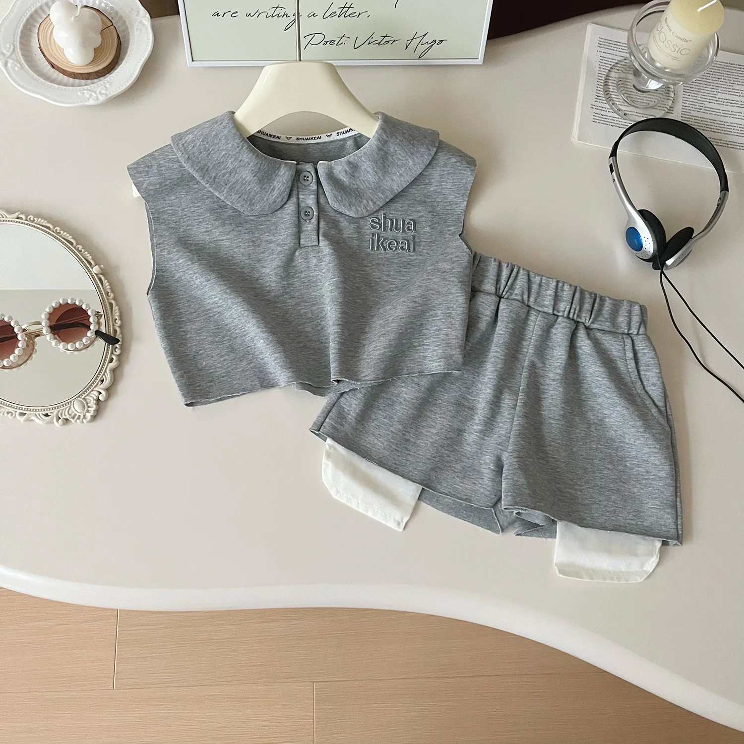 

Girls Clothes Sets Summer 2024 Children Casual T-shirts Tops Shorts 2pcs Sports Suit For Baby Jogging Tracksuits Kids Outfits 7Y