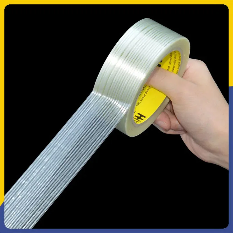 25m Super Strong Single-Sided Grid Fiber Tape Toy Airplane Model Wear-Resistant Glass Fiber Reinforced Mesh Tape for DIY Crafts