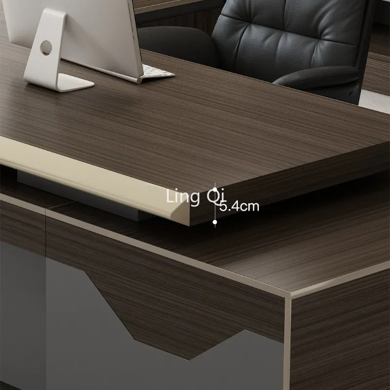Office Desk Work Dressing Table Writing Computer Desks Gaming Tables Bedroom Home L Shaped Workshop Professional Furniture Boss image 6