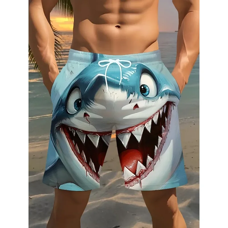 

Мужские шорты с 3D-принтом в виде акулы, легкие и удобные шорты для лета, комфортная посадка.