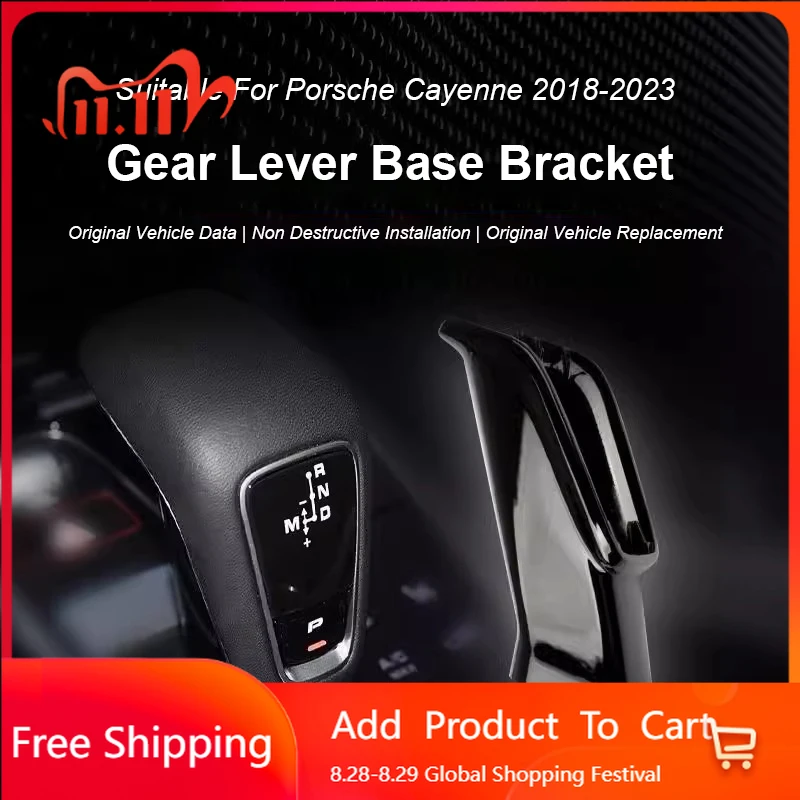 

Interior Stickers For Porsche Cayenne 2018 2019 2020 2021-2023 Interior Center Console Gear Shift Head Knob P Button Switch Cove