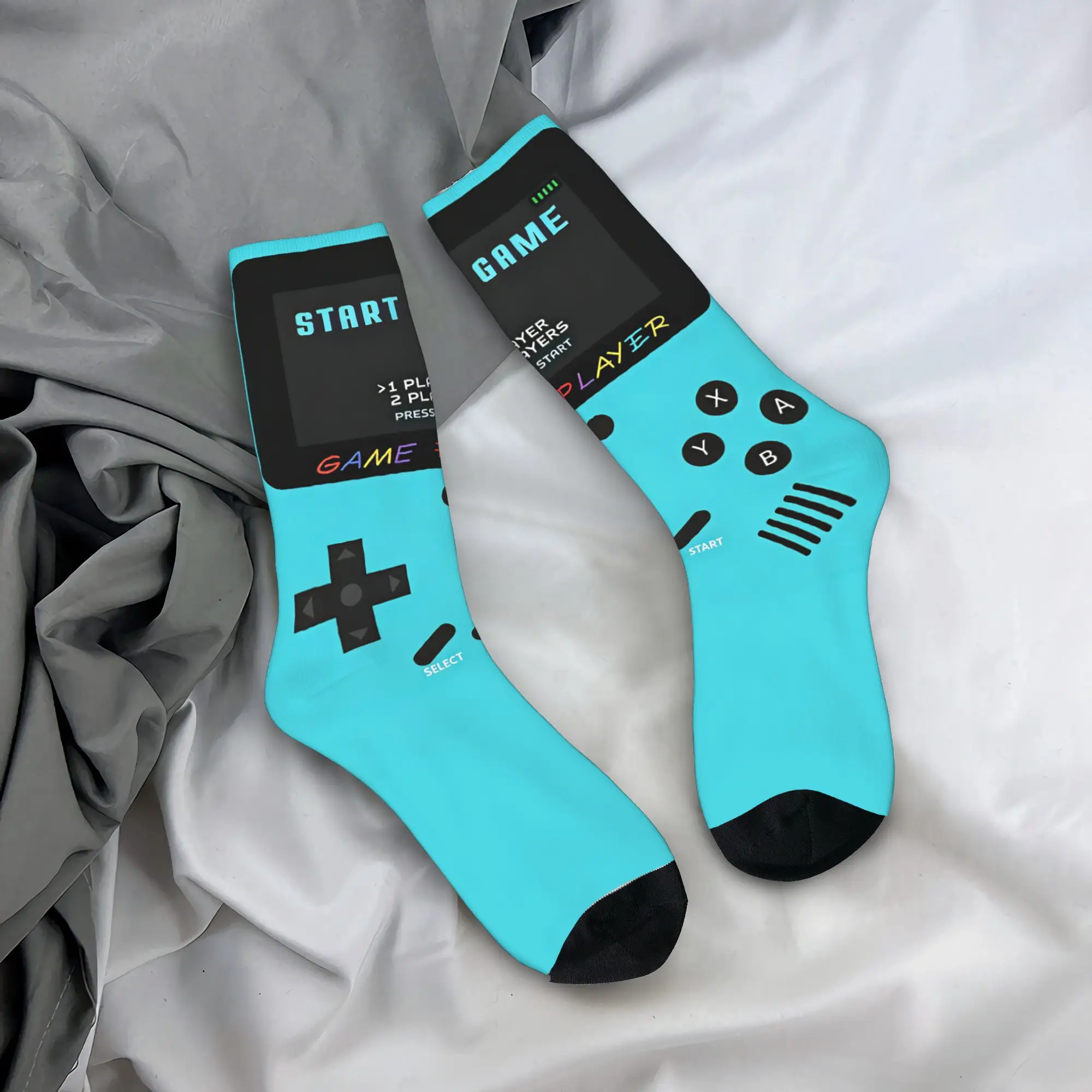 Game Console Pattern  Socks Autumn Creative Game Console Printed Stockings Couple Medium Soft Socks Cycling Anti Skid Socks