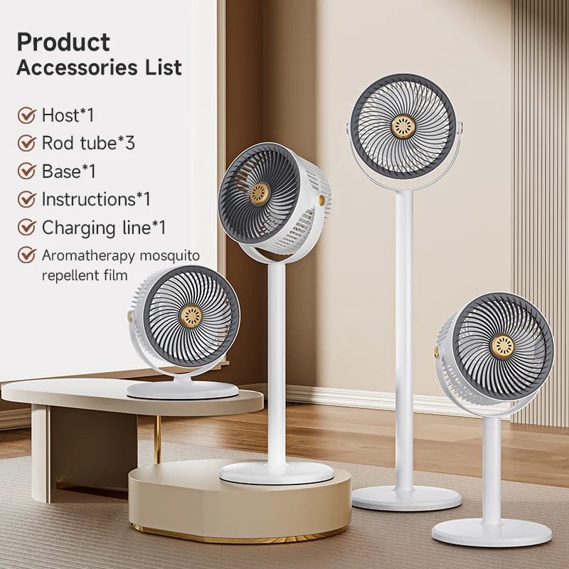 

Портативный вентилятор на подставке, 4000 мАч, USB-охладитель, перезаряжаемый беспроводной напольный вентилятор для дома на открытом воздухе, настольный вентилятор.