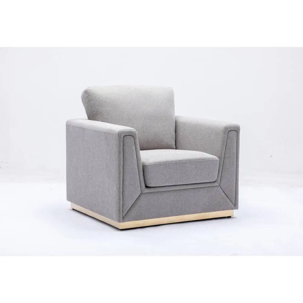 

Valin Gray Linen Chair for Living Room, Meeting Room and Small Apartment