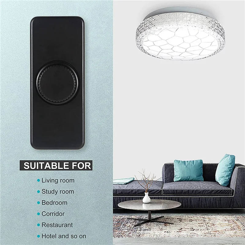 

ABUP-3X Inline LED Dimmer Switch, Built-In Rotary ON/OFF And Knob Control Dimmer For Dimmable 3-100W LED/Incandescent Black