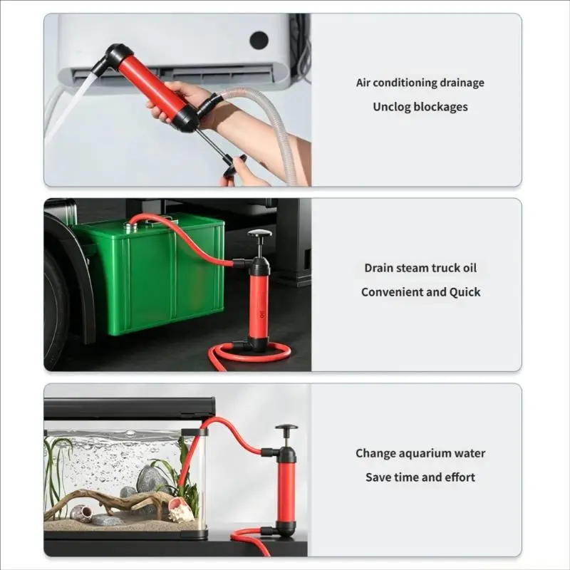 D0AB Air Conditioner Drain Cleaning Pump Manual Tool for Routine Home Upkeep