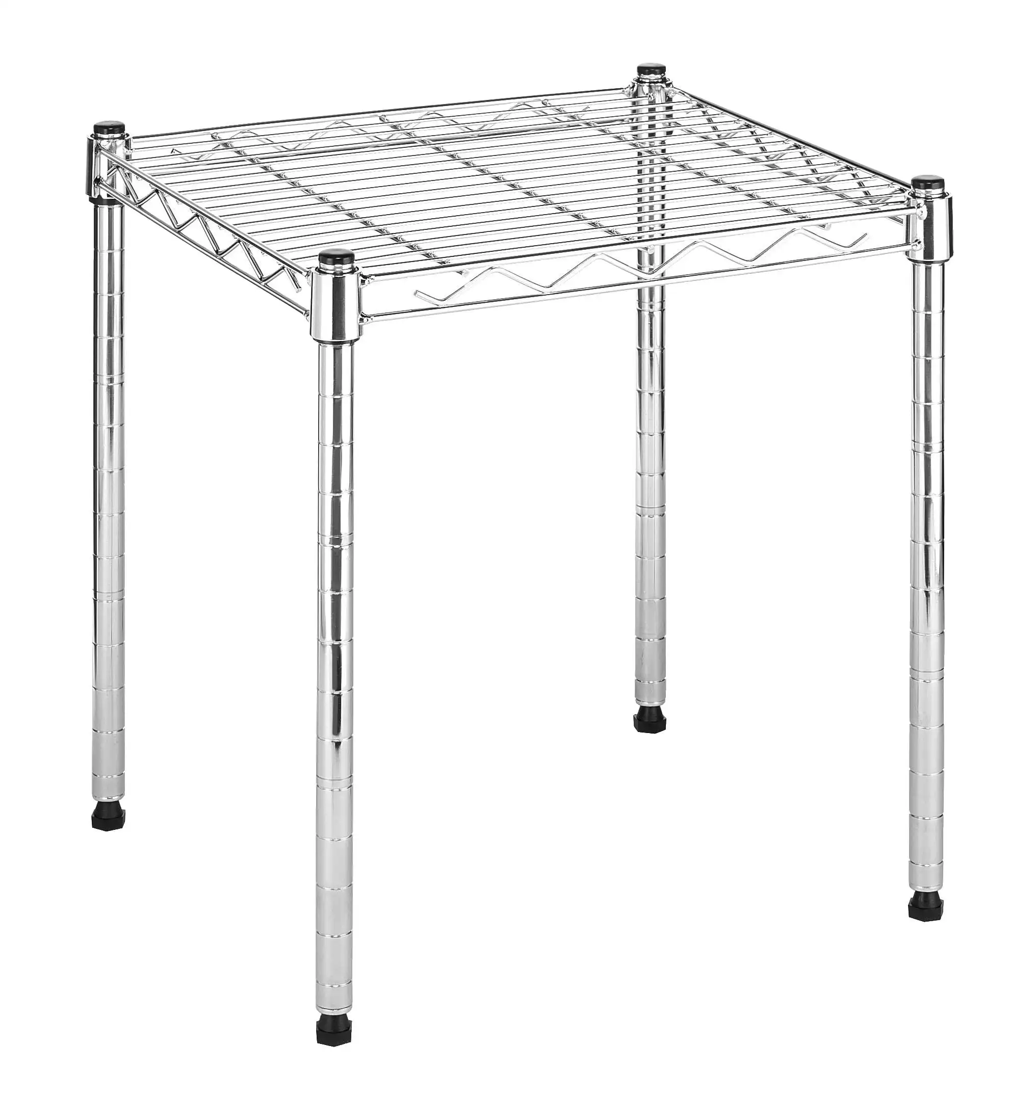 Whitmor Supree Stacking Shelf and Organizer -Heavy-Duty - Adjustable, Chrome, For Adult Use